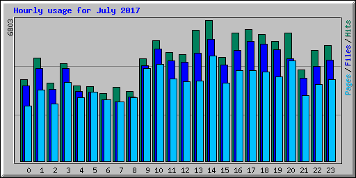 Hourly usage for July 2017