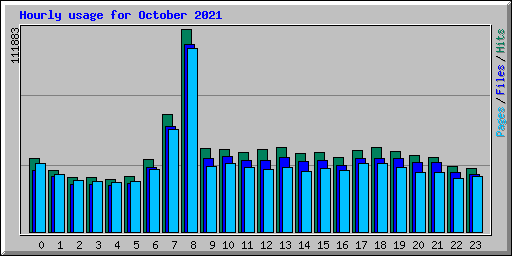 Hourly usage for October 2021