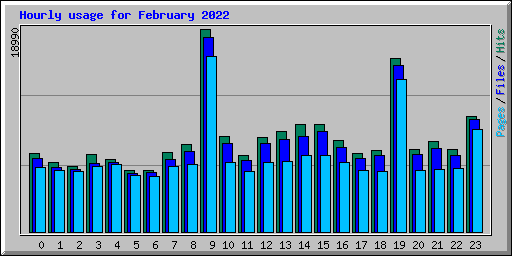 Hourly usage for February 2022